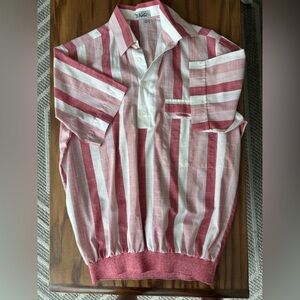 Jantzen Red and White Polo Shirt with Classic Stripes